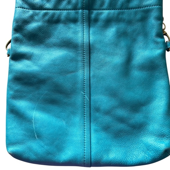 Fossil Fold Over Shoulder Bag - Turquoise Color - Picture 3 of 6